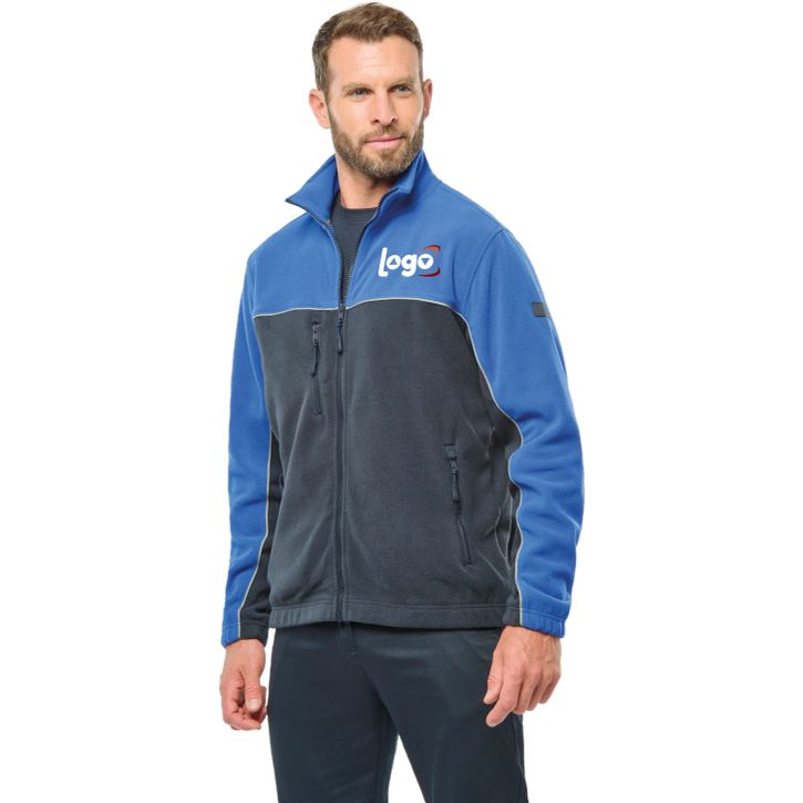 Image produit alternative Veste micropolaire bicolore écoresponsable unisexe