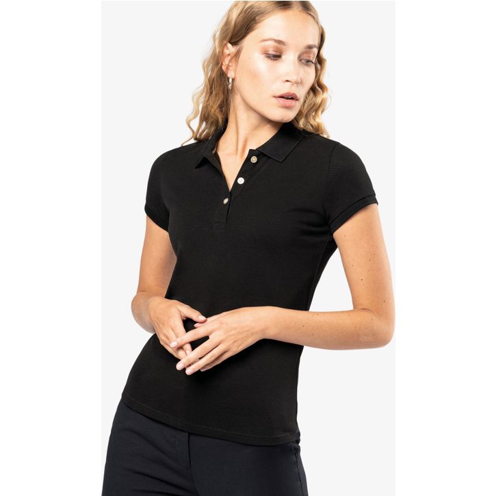 Image produit alternative Polo Supima® manches courtes femme