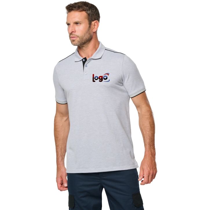Image produit alternative Polo Day To Day contrasté manches courtes homme