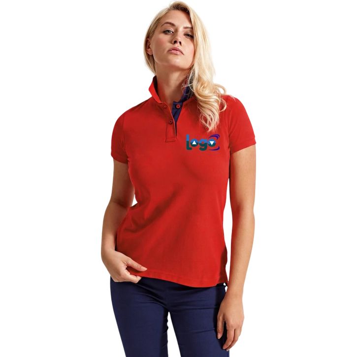 Image produit alternative Polo contrasté femme