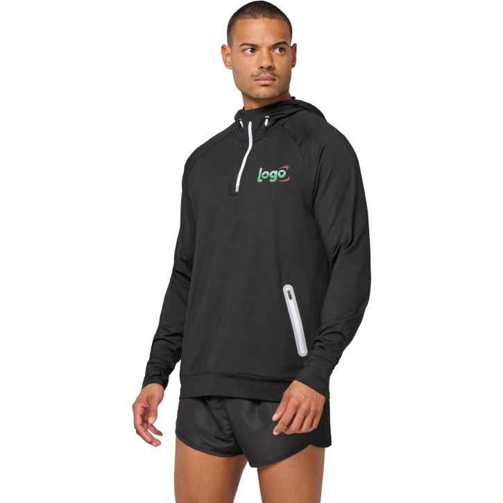 Image produit alternative Sweat-shirt à capuche 1/4 zip sport unisexe