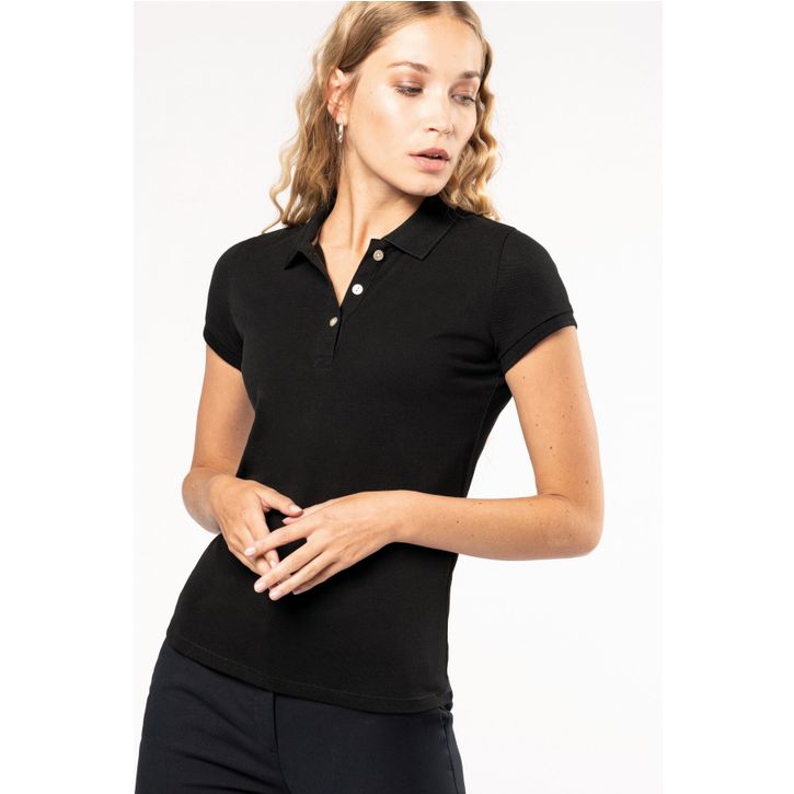 Image produit alternative Polo Supima® manches courtes femme