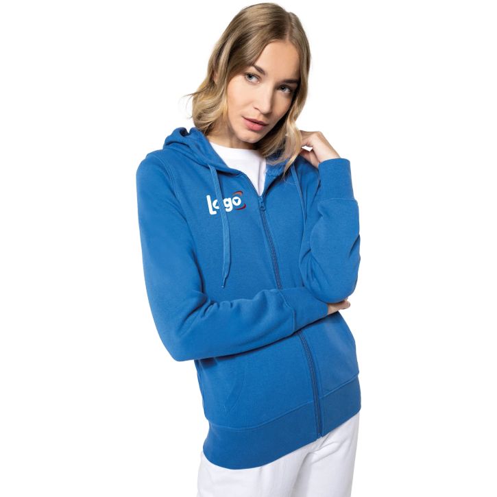 Image produit alternative Sweat-shirt écoresponsable zippé à capuche femme