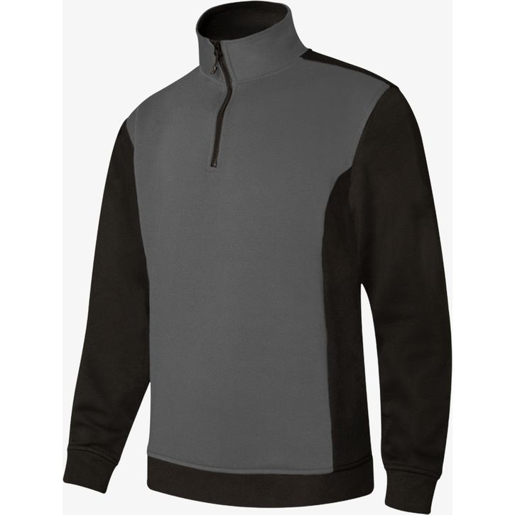 Image produit alternative Sweat bicolore col zippé