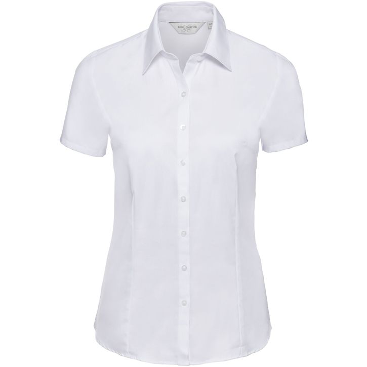 Image produit alternative Ladies’ short sleeve tailored herringbone shirt