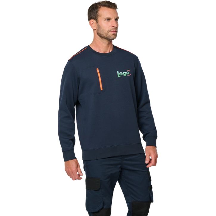 Image produit alternative Sweat-shirt Day To Day zip poche contrastée unisexe