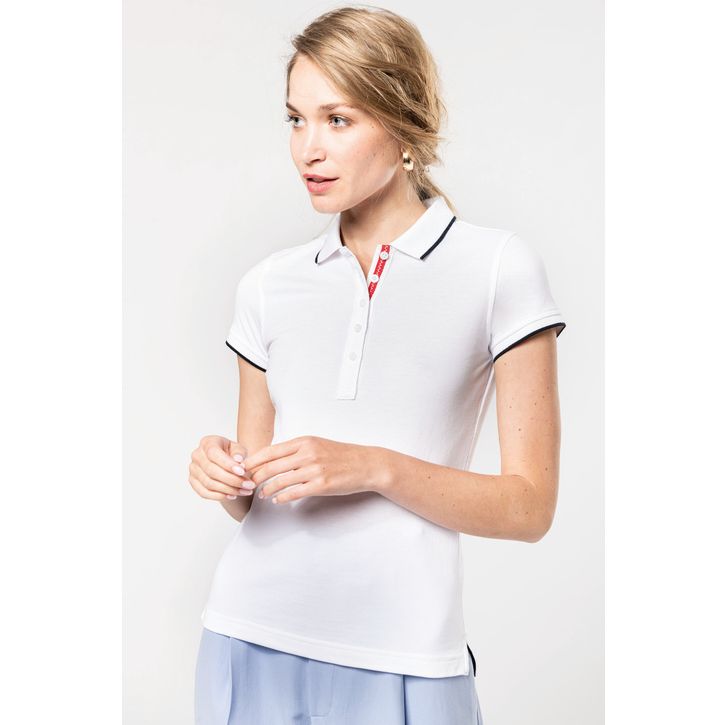 Image produit alternative Polo maille piquée manches courtes femme