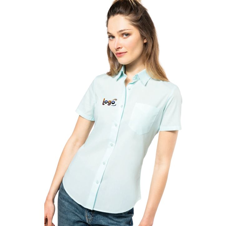 Image produit alternative Chemise popeline polycoton manches courtes entretien facile femme