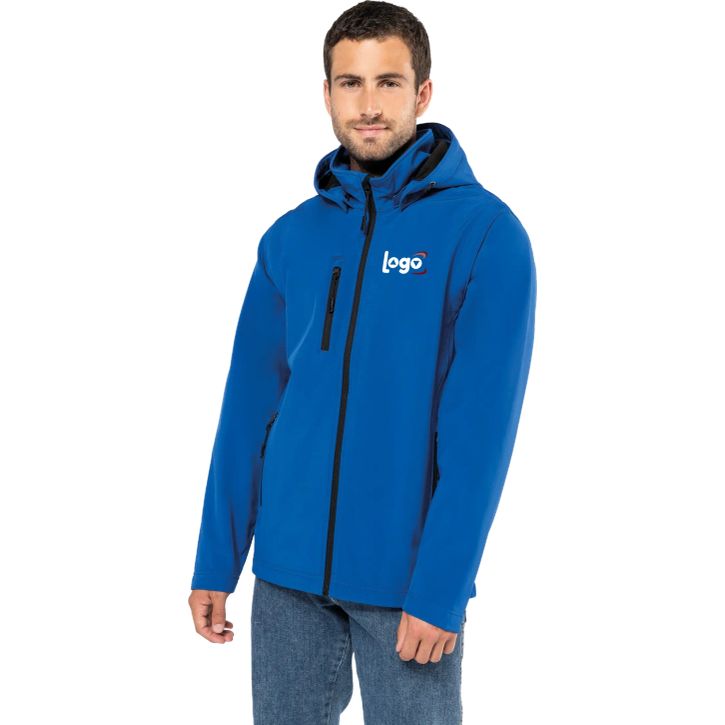 Image produit alternative Veste Softshell 3 couches à capuche avec manches amovibles unisexe