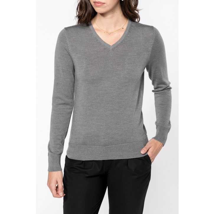 Image produit alternative Pull Mérinos col V femme