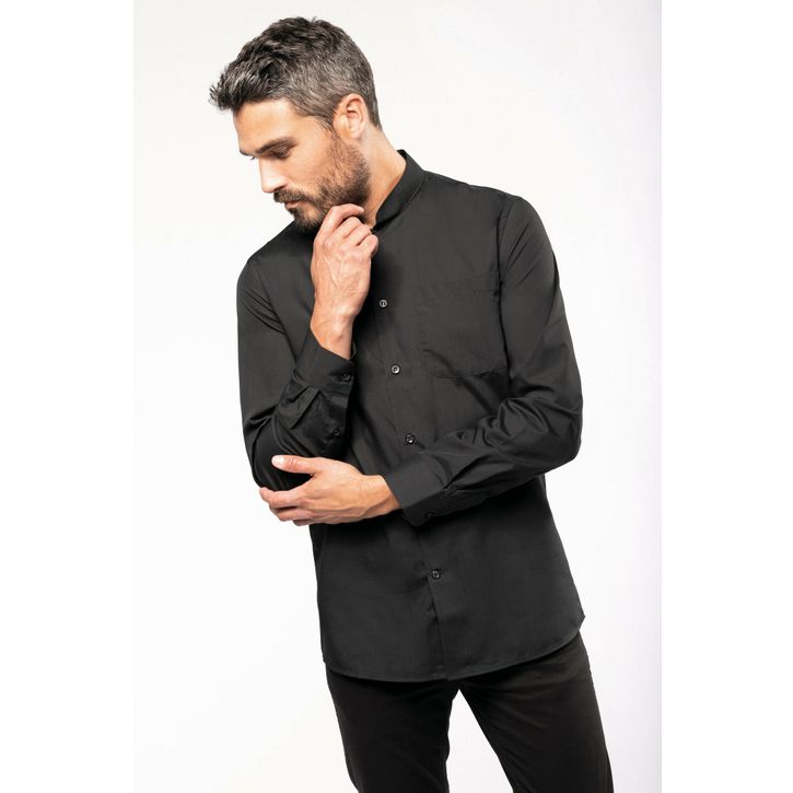 Image produit alternative Chemise col mao manches longues