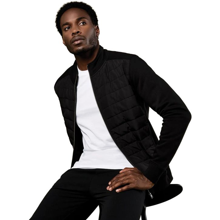 Quilted Full Zip Sweatshirt Regular Fit