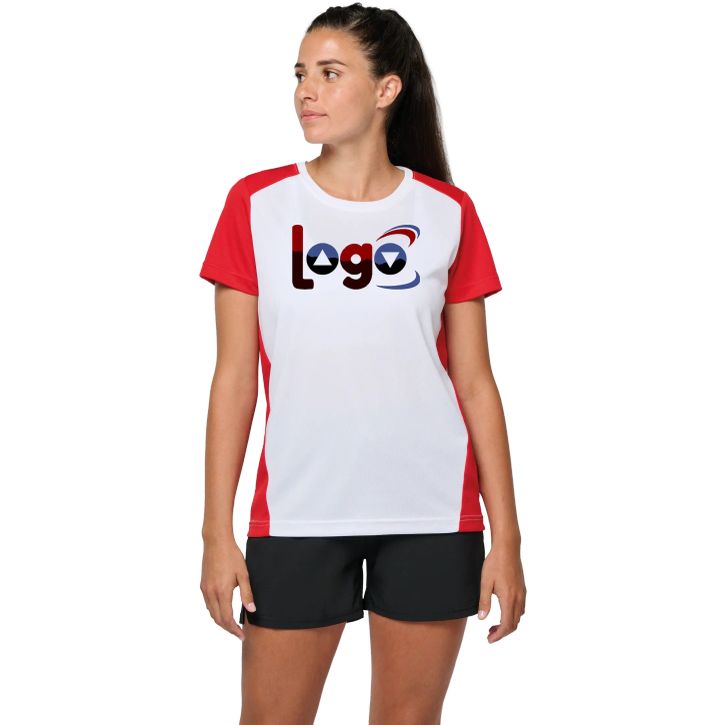 Image produit alternative T-shirt de sport écoresponsable bicolore femme
