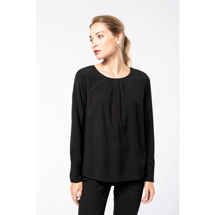 Image produit alternative Blouse crêpe manches longues femme