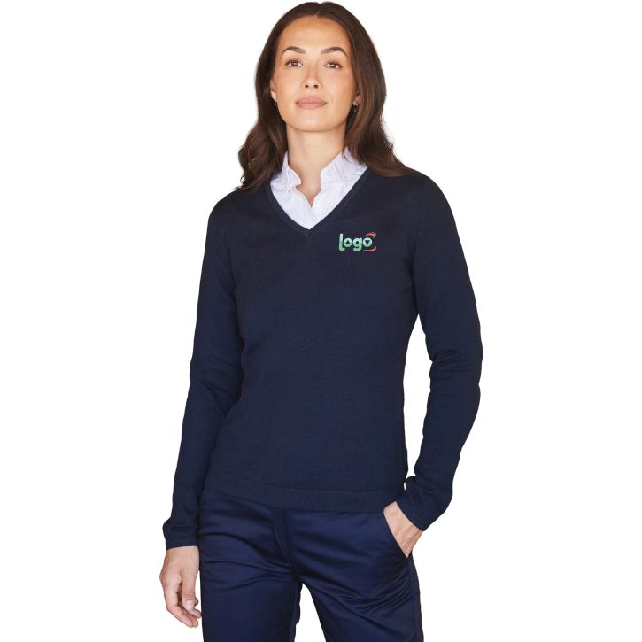 Image produit alternative Ladies' 12gg v-neck jumper