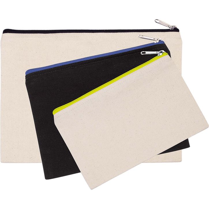 Image produit alternative Pochette en coton canvas - grand modèle