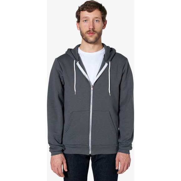 Unisex flex fleece zip hoodie 