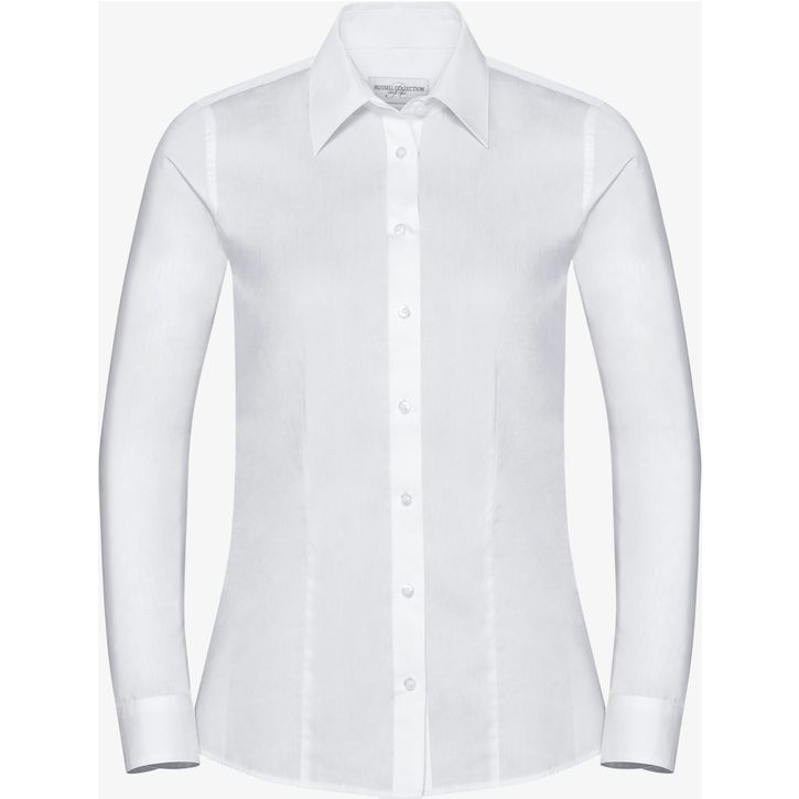 Image produit alternative Ladies’ long sleeve tailored herringbone shirt