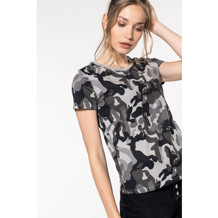 Image produit alternative T-shirt camo manches courtes femme