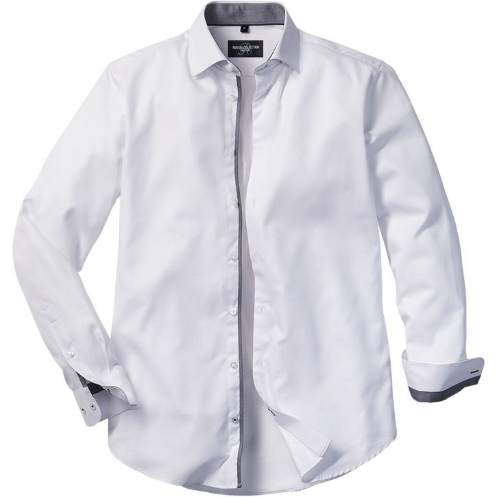 Image produit alternative Men’s long sleeve tailored contrast herringbone shirt