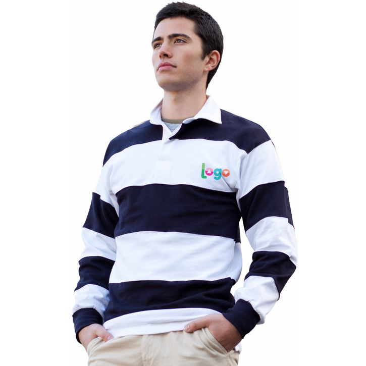 Image produit alternative SEWN STRIPE LONG SLEEVE RUGBY SHIRT 