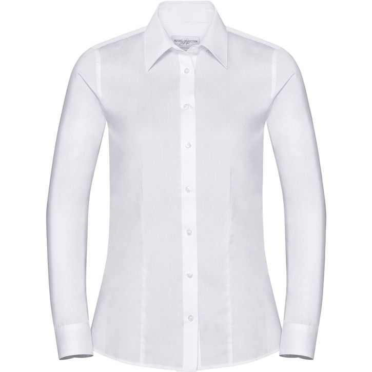 Image produit alternative Ladies’ long sleeve tailored herringbone shirt