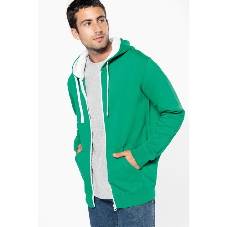 Image produit alternative sweat-shirt zippé capuche contrastée