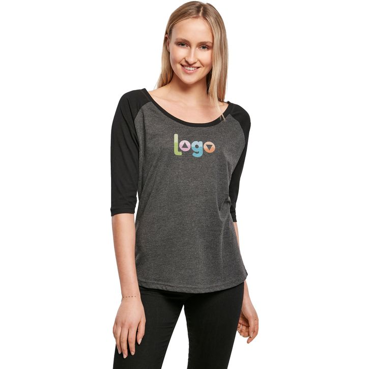 Image produit alternative Ladies 3/4 Contrast Raglan Tee