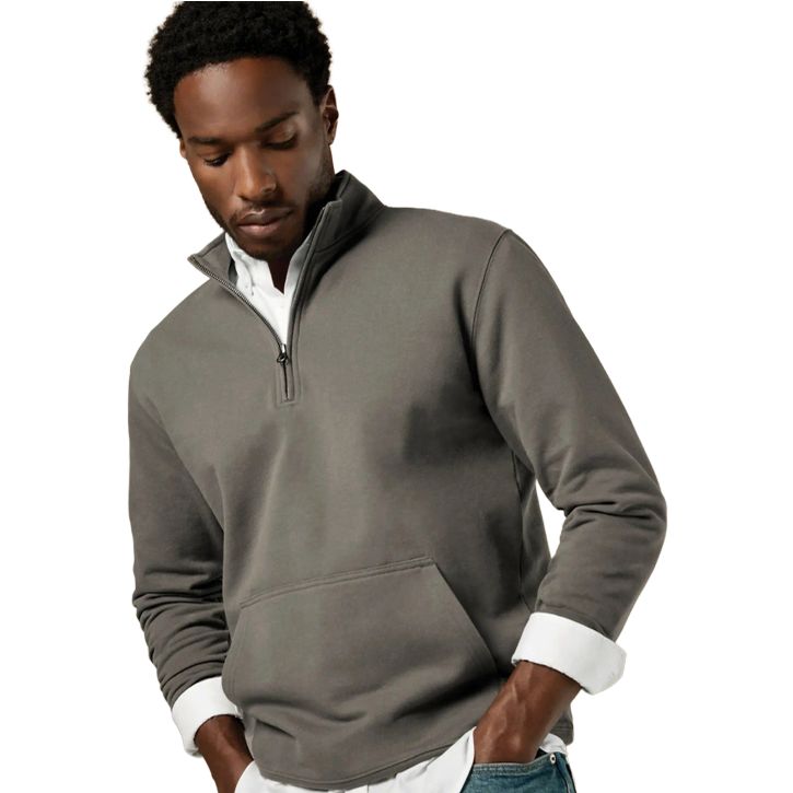1/4 Zip Pique Sweatshirt