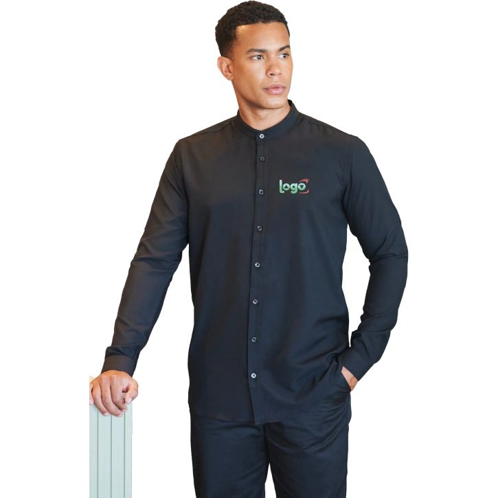 Image produit alternative Men's mandarin shirt, roll-tab sleeve