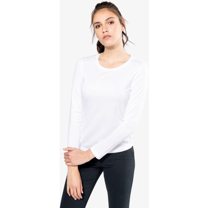 Image produit alternative T-shirt Supima® col rond manches longues femme