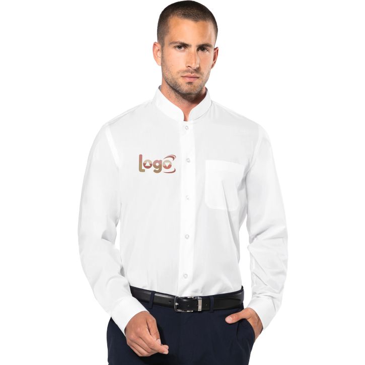 Image produit alternative Chemise col mao manches longues