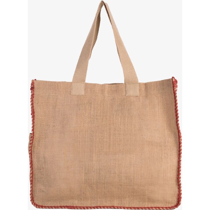 Image produit alternative Sac en jute avec coutures contrastées