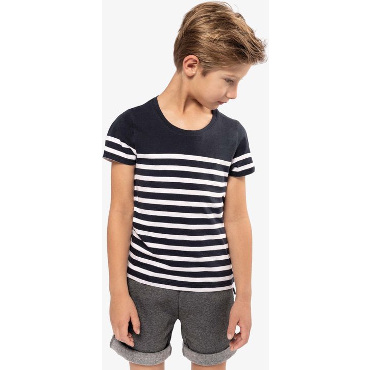 Image produit alternative T-shirt marin col rond Bio enfant