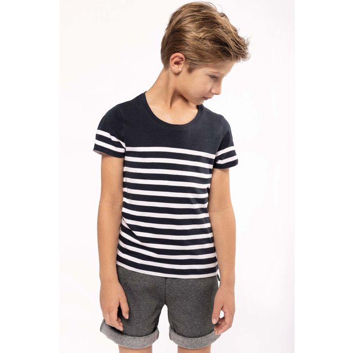 Image produit alternative T-shirt marin col rond Bio enfant