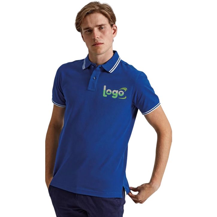 Image produit alternative Polo passepoilé coupe classique homme - col contrasté