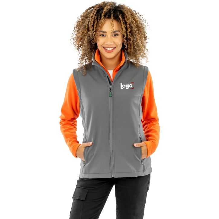 Image produit alternative Womens recycled 2-layer printable softshell bodywarmer