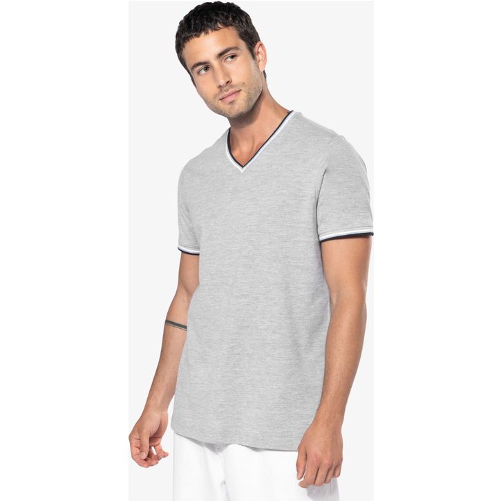 Image produit alternative T-shirt maille piquée col V homme