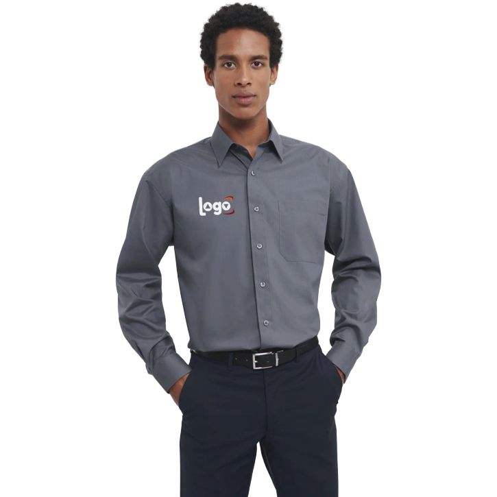 Image produit alternative Chemise en Popeline Polyester/Coton classique manches longues homme