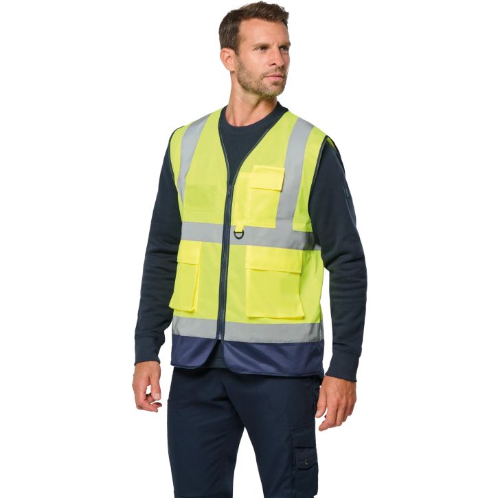 Image produit alternative Gilet de sécurité haute visibilité recyclé avec zip unisexe