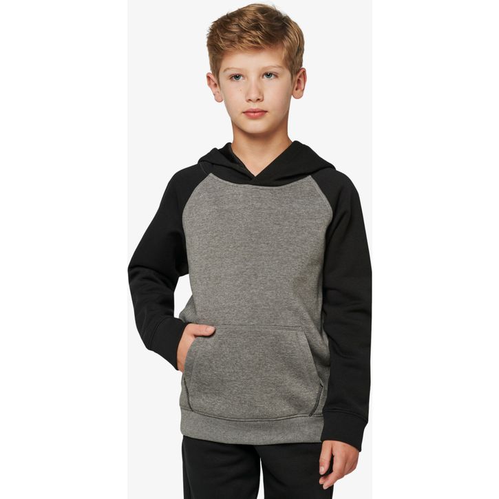 Image produit alternative Sweat-shirt capuche bicolore enfant