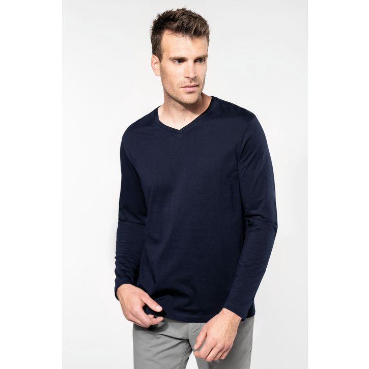 Image produit alternative T-shirt Supima® col V manches longues homme