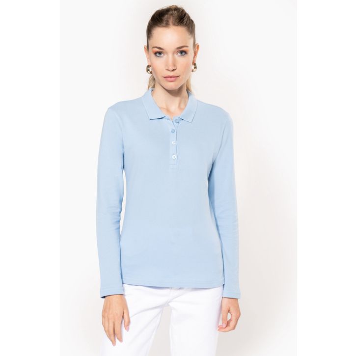 Image produit alternative Polo piqué manches longues femme 