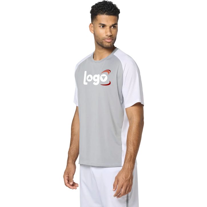 Image produit alternative T-shirt de padel bicolore à manches raglan homme